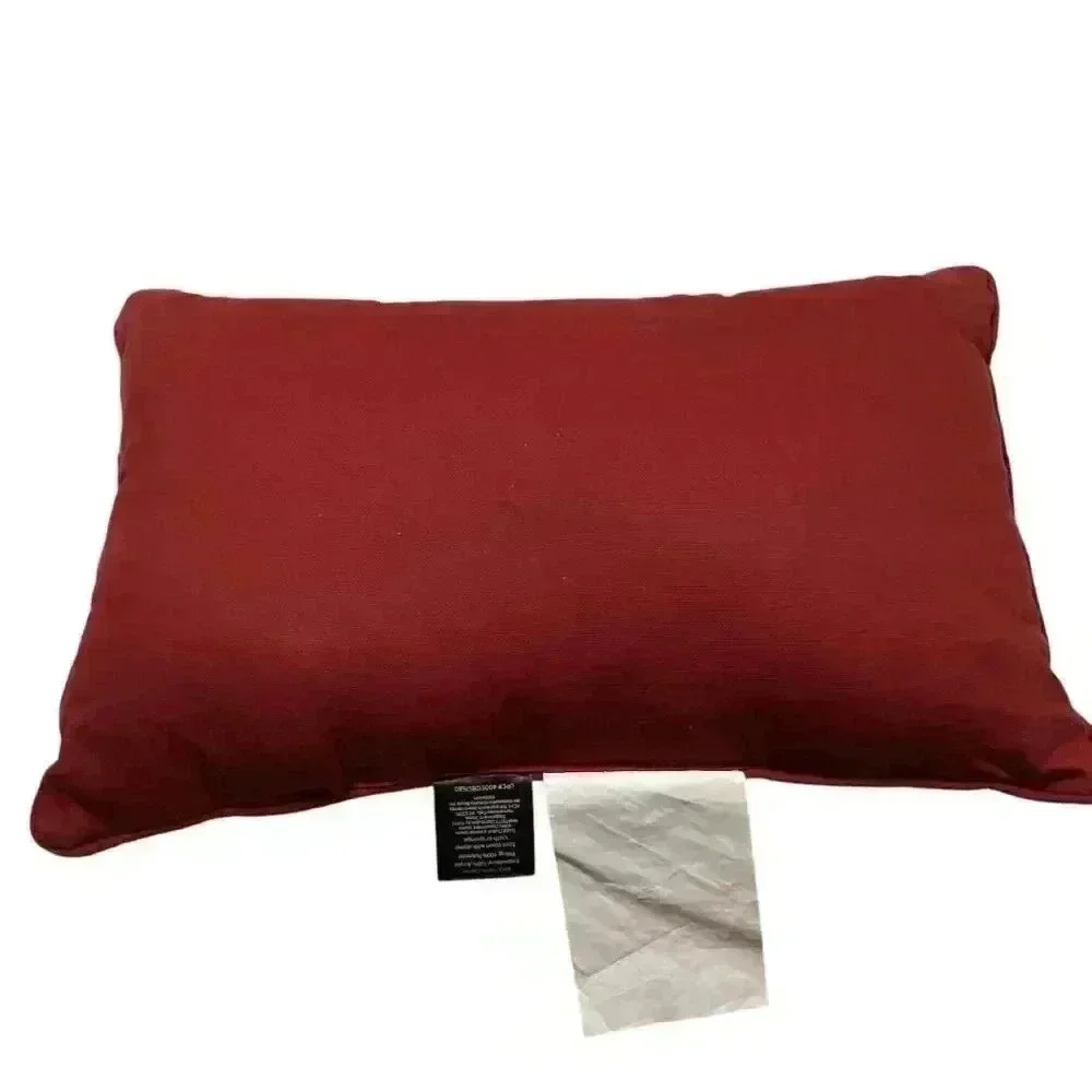 Cuddl Duds Stay Cozy Decorative Throw Pillow Dark Red Taupe 12 in X 18 in